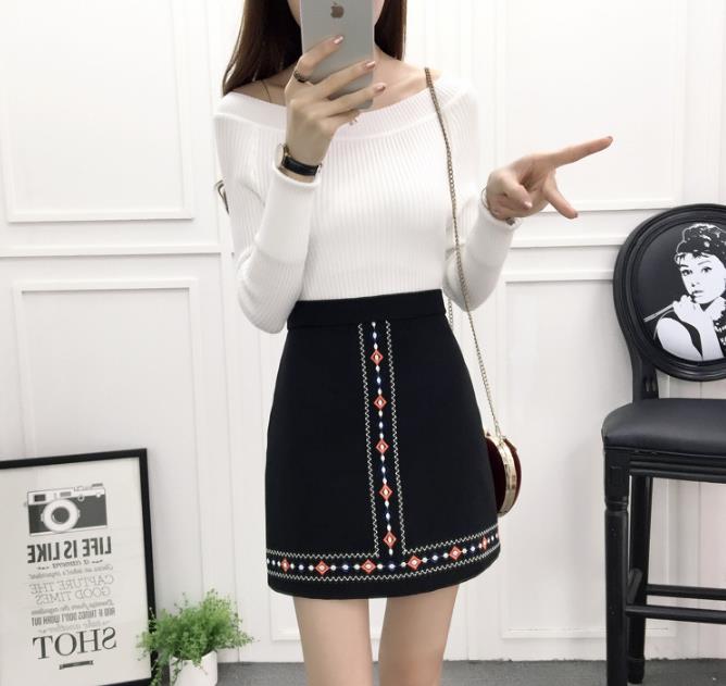 Medi Embroidery Skirt Ethnic Mini 2color Teenage G