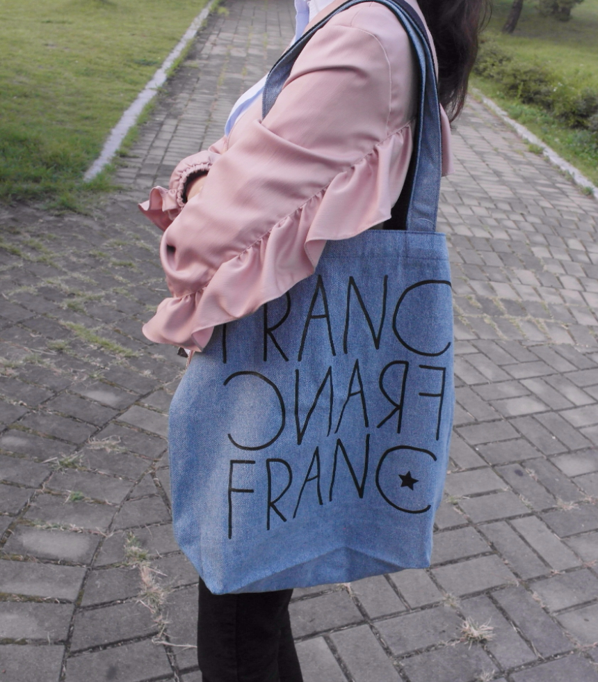 Franc france denim eco bag 20s Daily look item sty