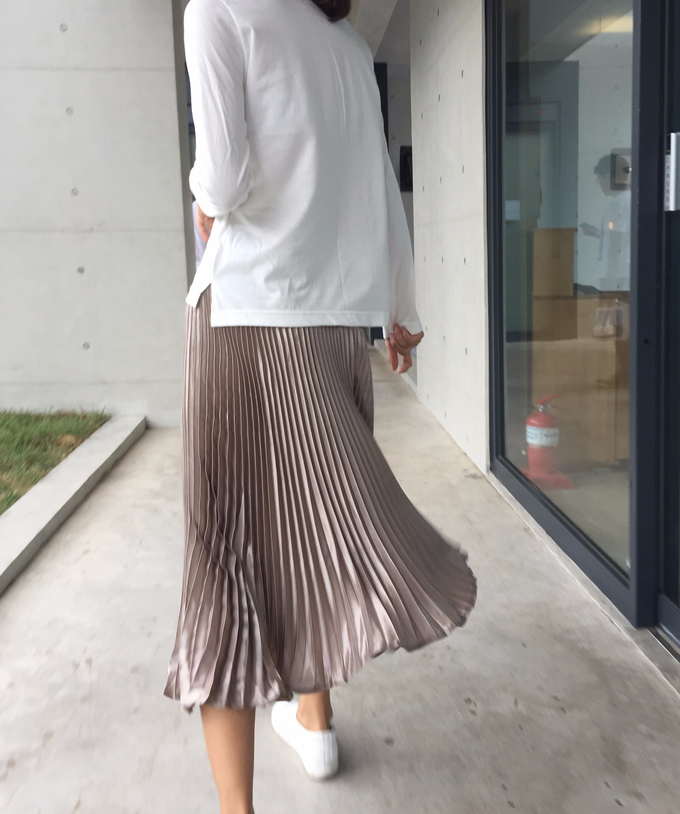 Long-Bending Metal Pleated Skirts Wrinkled Cute Si
