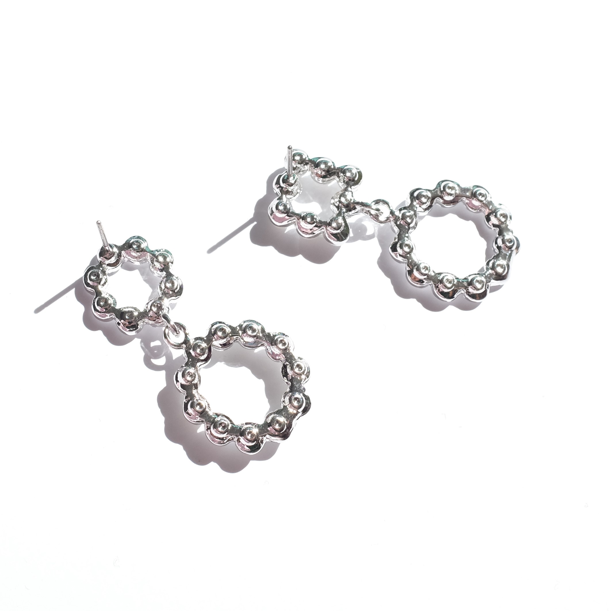 Pearl Cubic Drop Shape Drop Earring Sparkling Spar