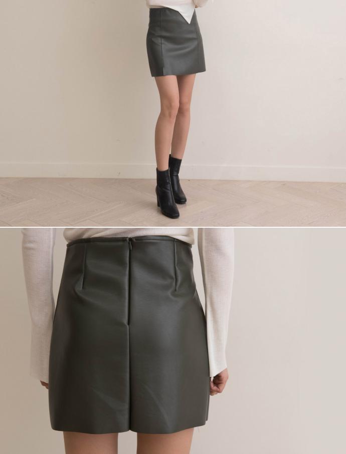 H line leather mini skirt casual look Cody girl cr