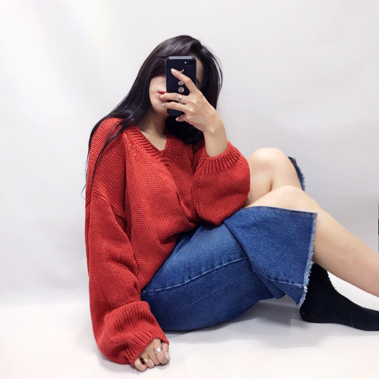 Denim skirt front denim long skirt sneakers h line