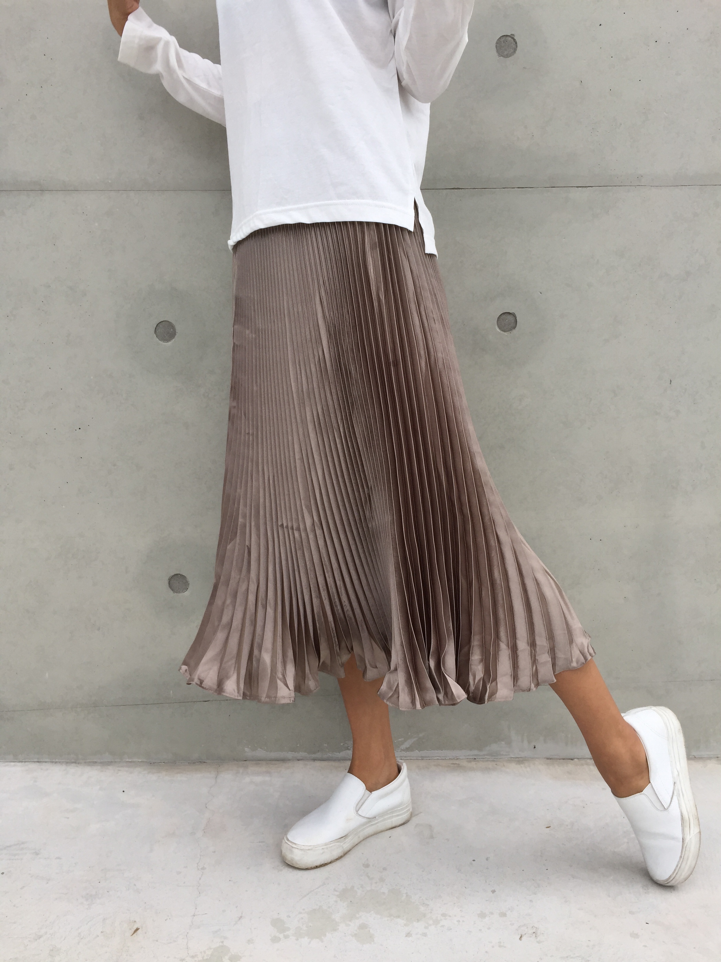 Long-Bending Metal Pleated Skirts Wrinkled Cute Si