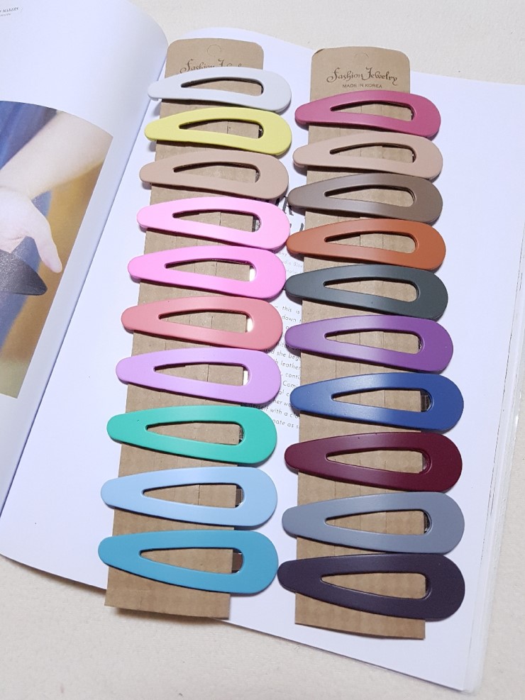 Hair Accessories Daily Set of 10 colored matte col