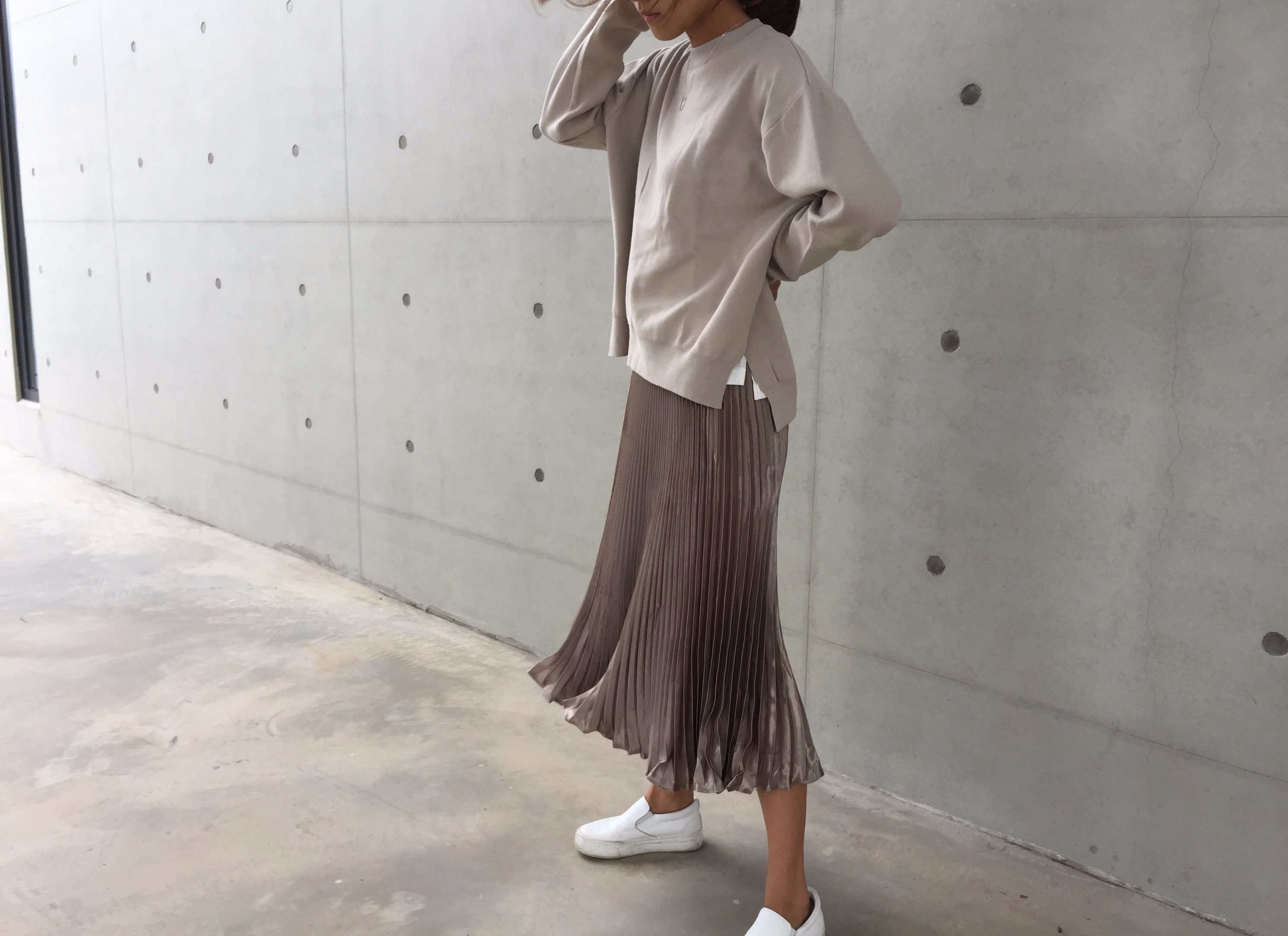 Long-Bending Metal Pleated Skirts Wrinkled Cute Si