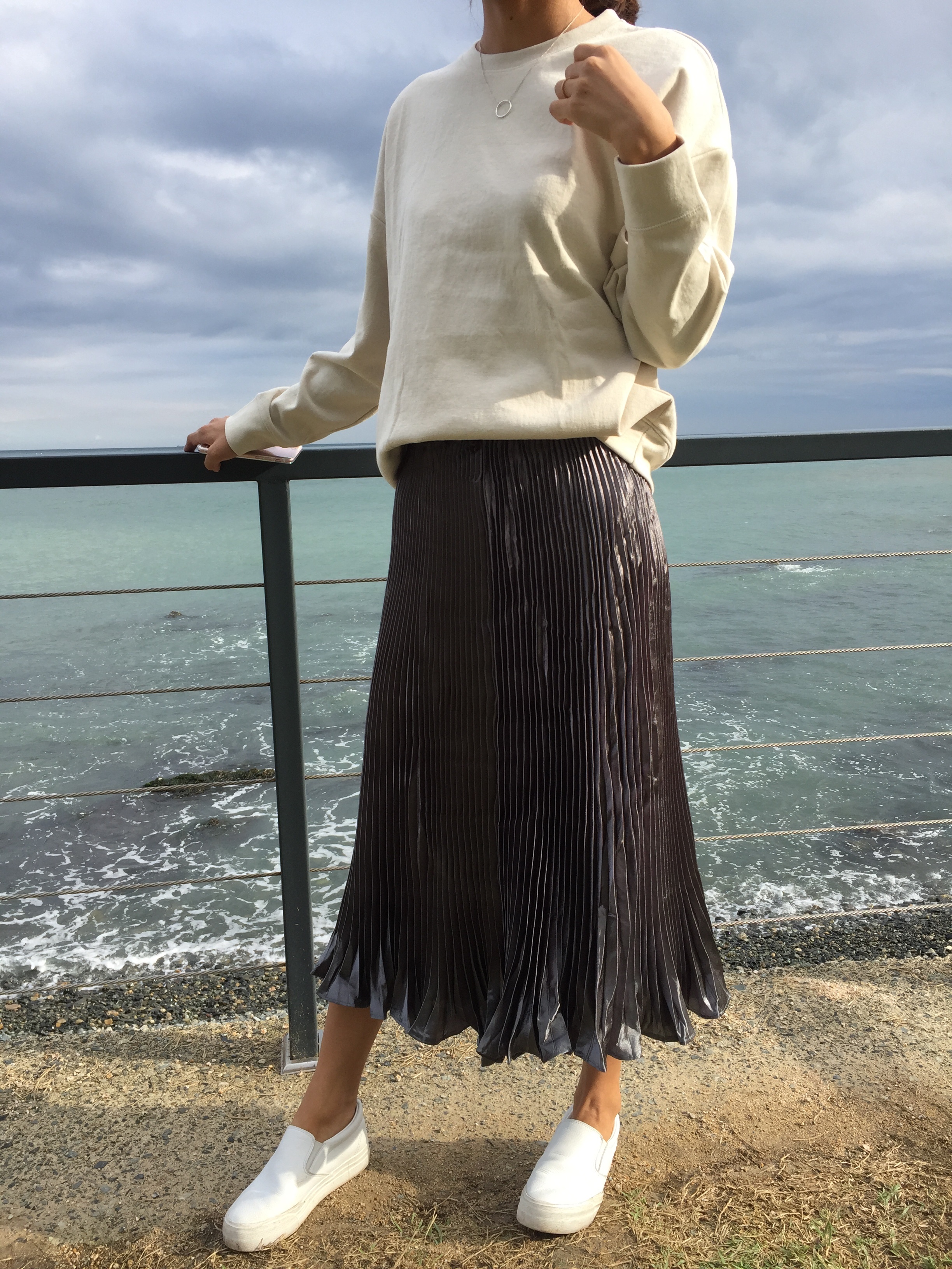 Long-Bending Metal Pleated Skirts Wrinkled Cute Si