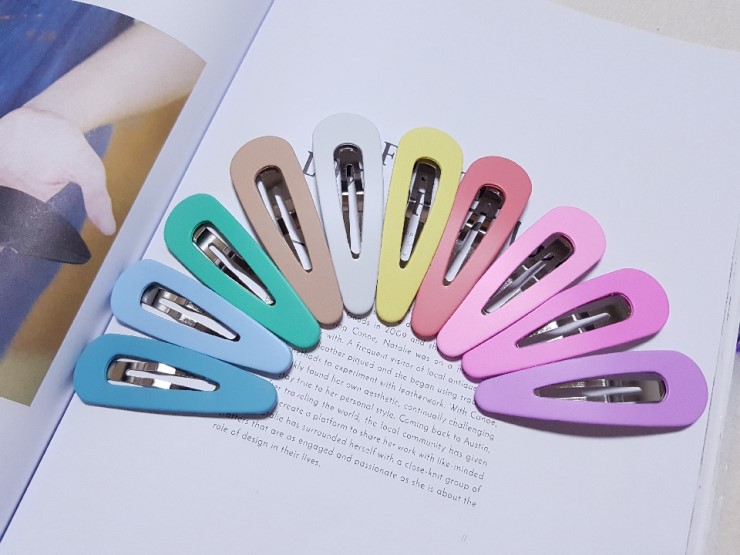 Hair Accessories Daily Set of 10 colored matte col