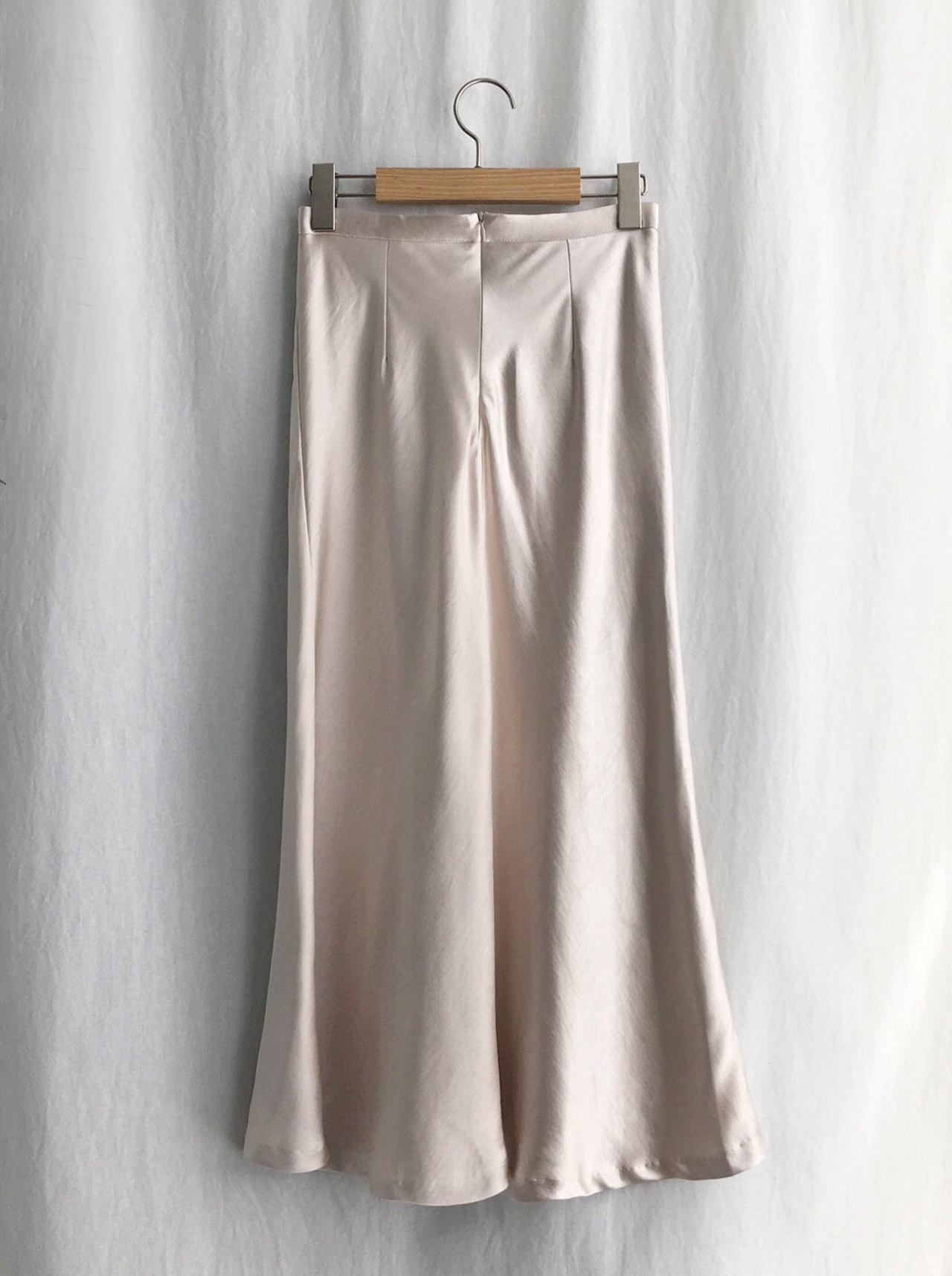 Satin Mermaid Midi Long Skirt 3color Silk Silky Fl