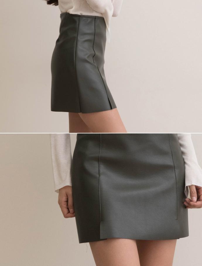 H line leather mini skirt casual look Cody girl cr