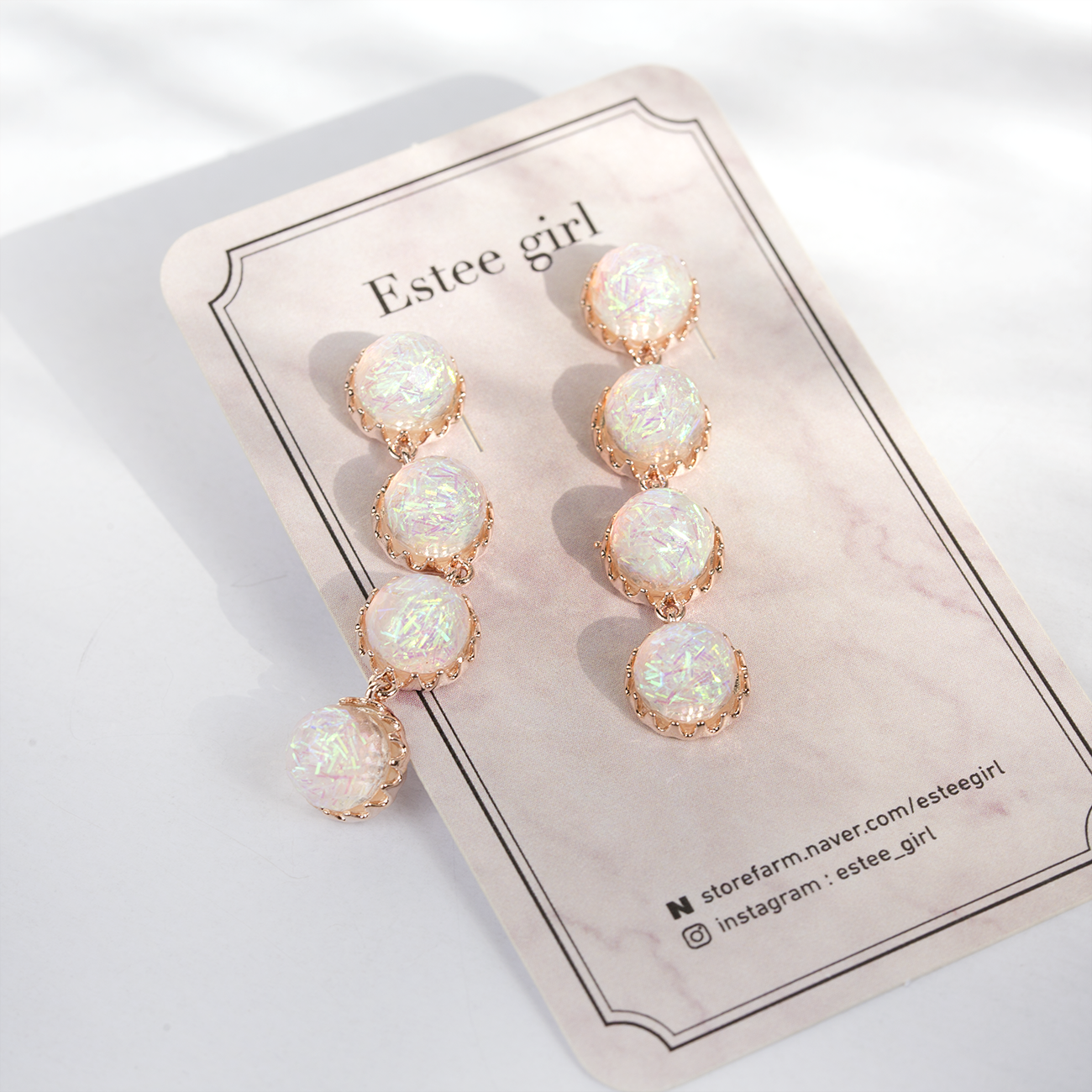 Estee Girl Bubble Opal Drop Earring Twenties Earri