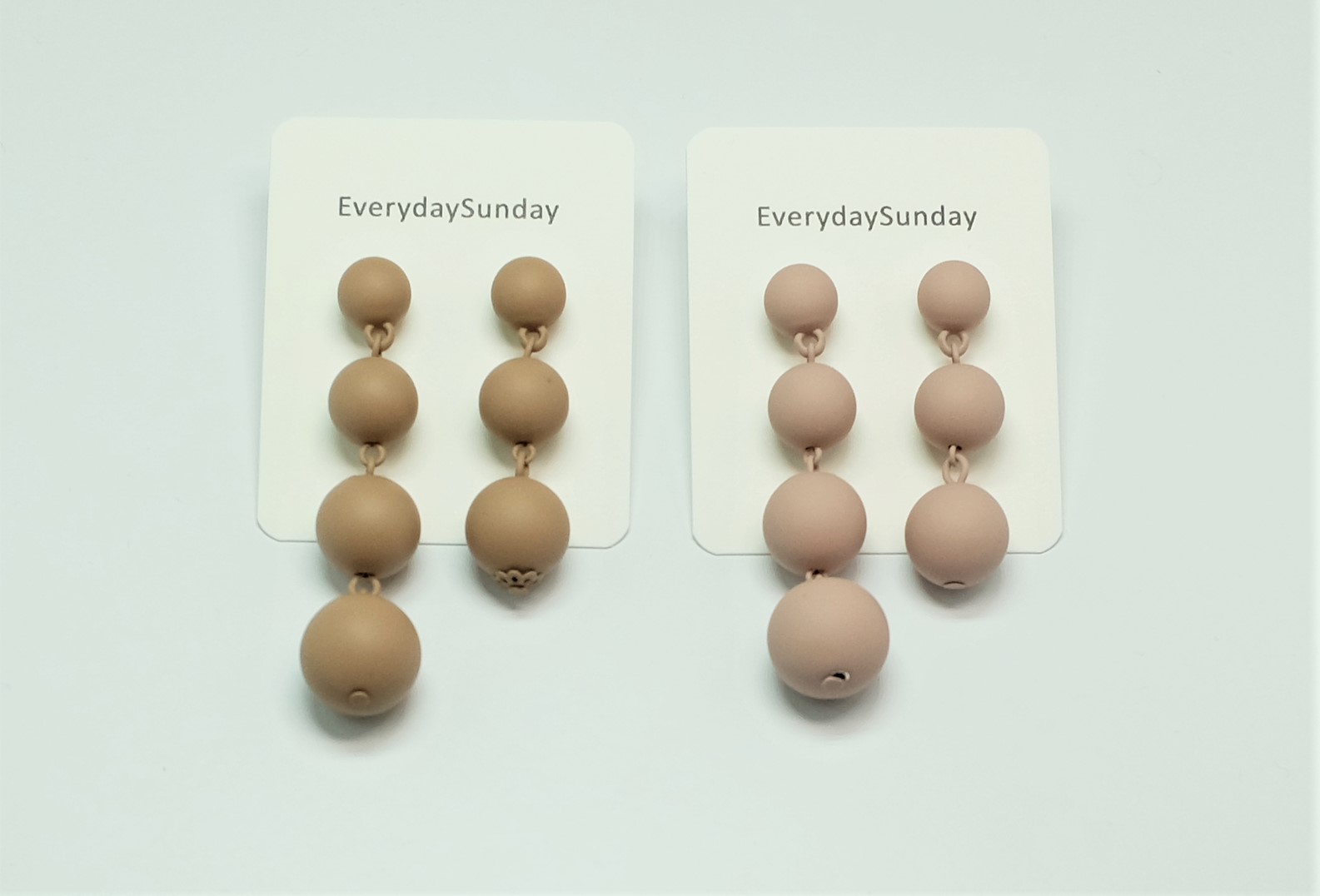 Color coated ball drop earrings Neat casual design