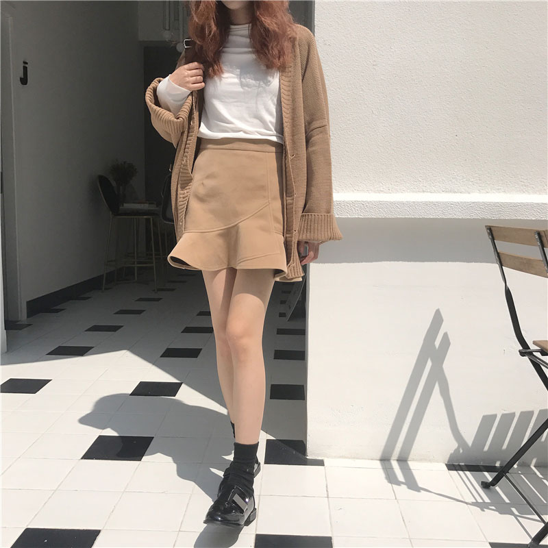 Banitie Fall Skirt Mermaid Mini Skirt Unisex Sweat