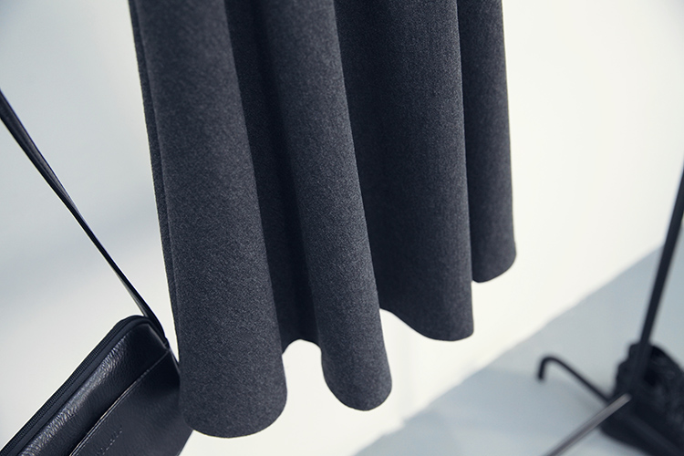 Made jay a line flared banding midi wool skirt aut