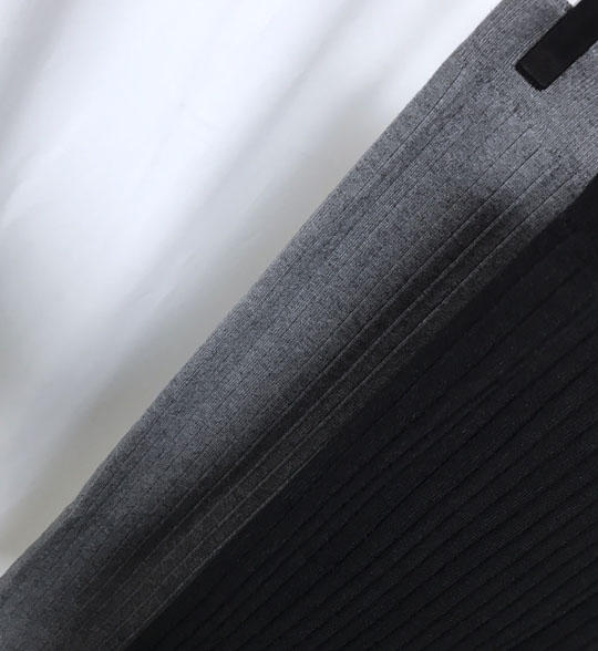 Goliath Knit Skirt Black Gray Skirt Slim Long Bend