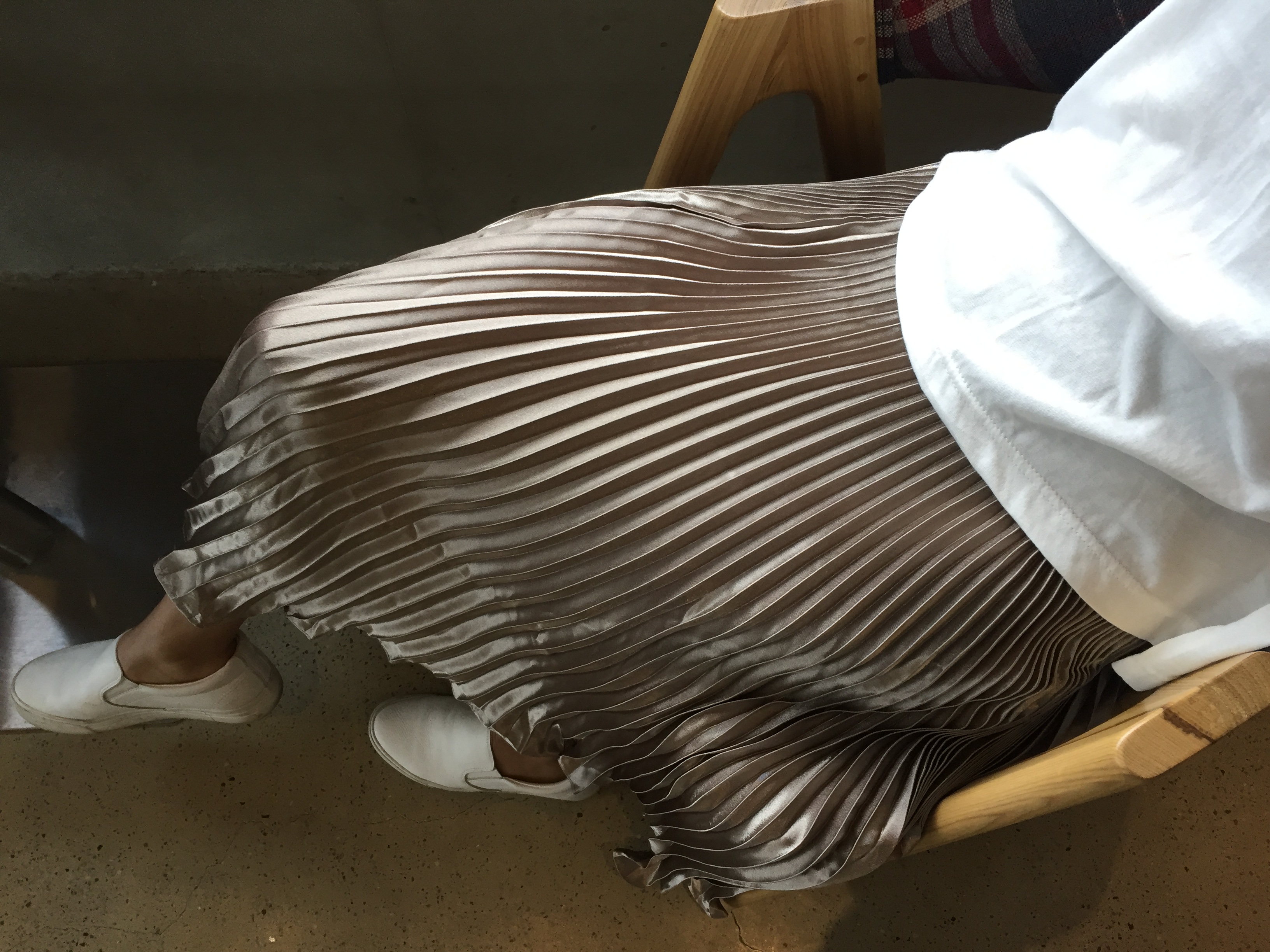 Long-Bending Metal Pleated Skirts Wrinkled Cute Si