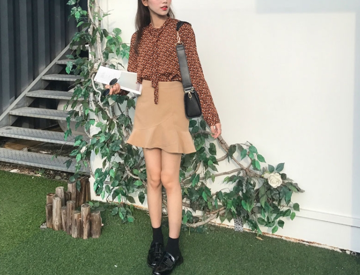 Banitie Fall Skirt Mermaid Mini Skirt Unisex Sweat