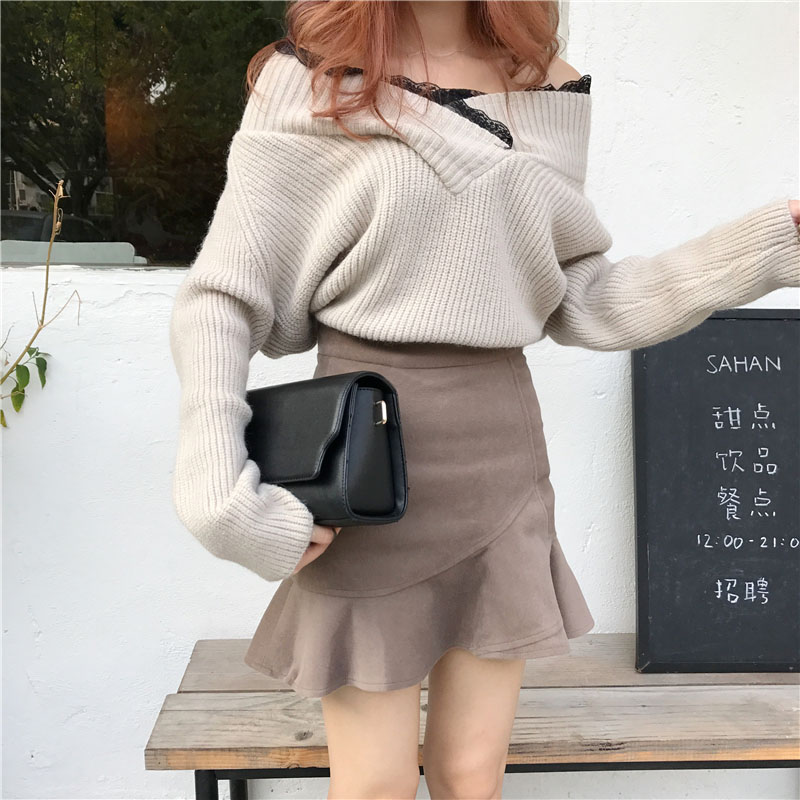 Banitie Fall Skirt Mermaid Mini Skirt Unisex Sweat