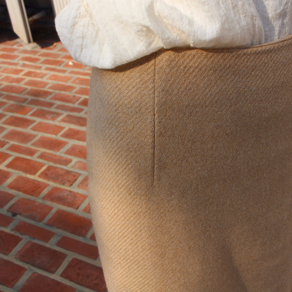 Vegetable wool long skirt Skirt Beige French Sik