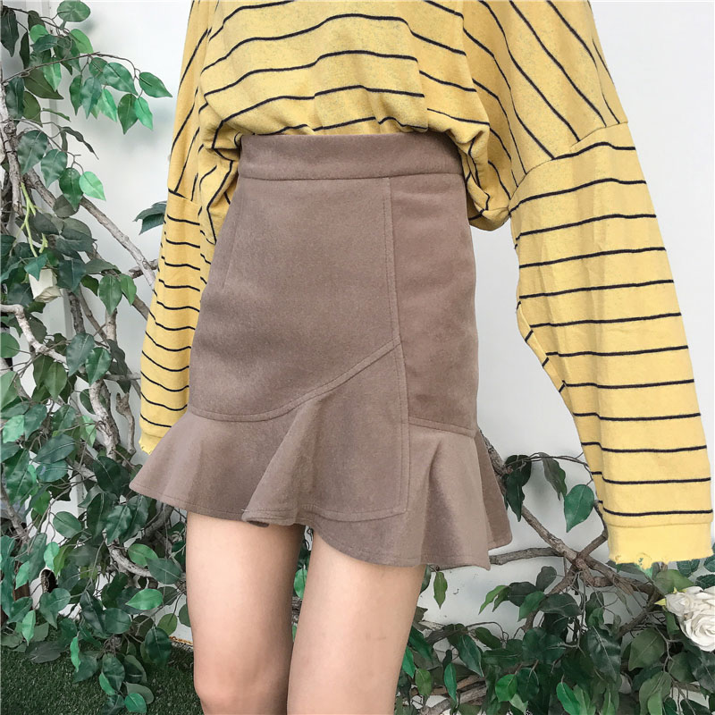 Banitie Fall Skirt Mermaid Mini Skirt Unisex Sweat