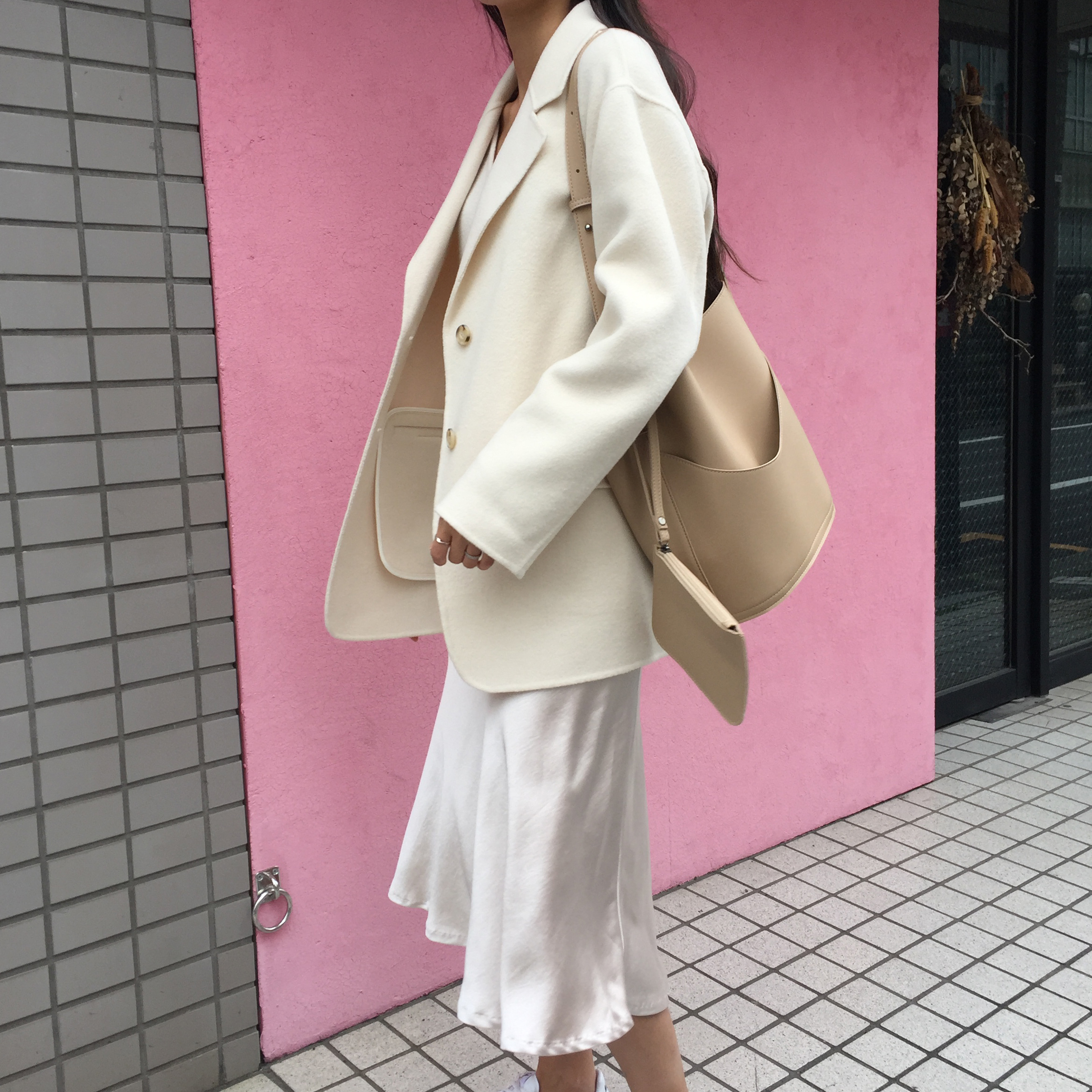 Satin Mermaid Midi Long Skirt 3color Silk Silky Fl