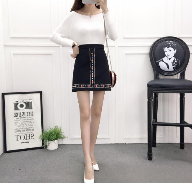 Medi Embroidery Skirt Ethnic Mini 2color Teenage G