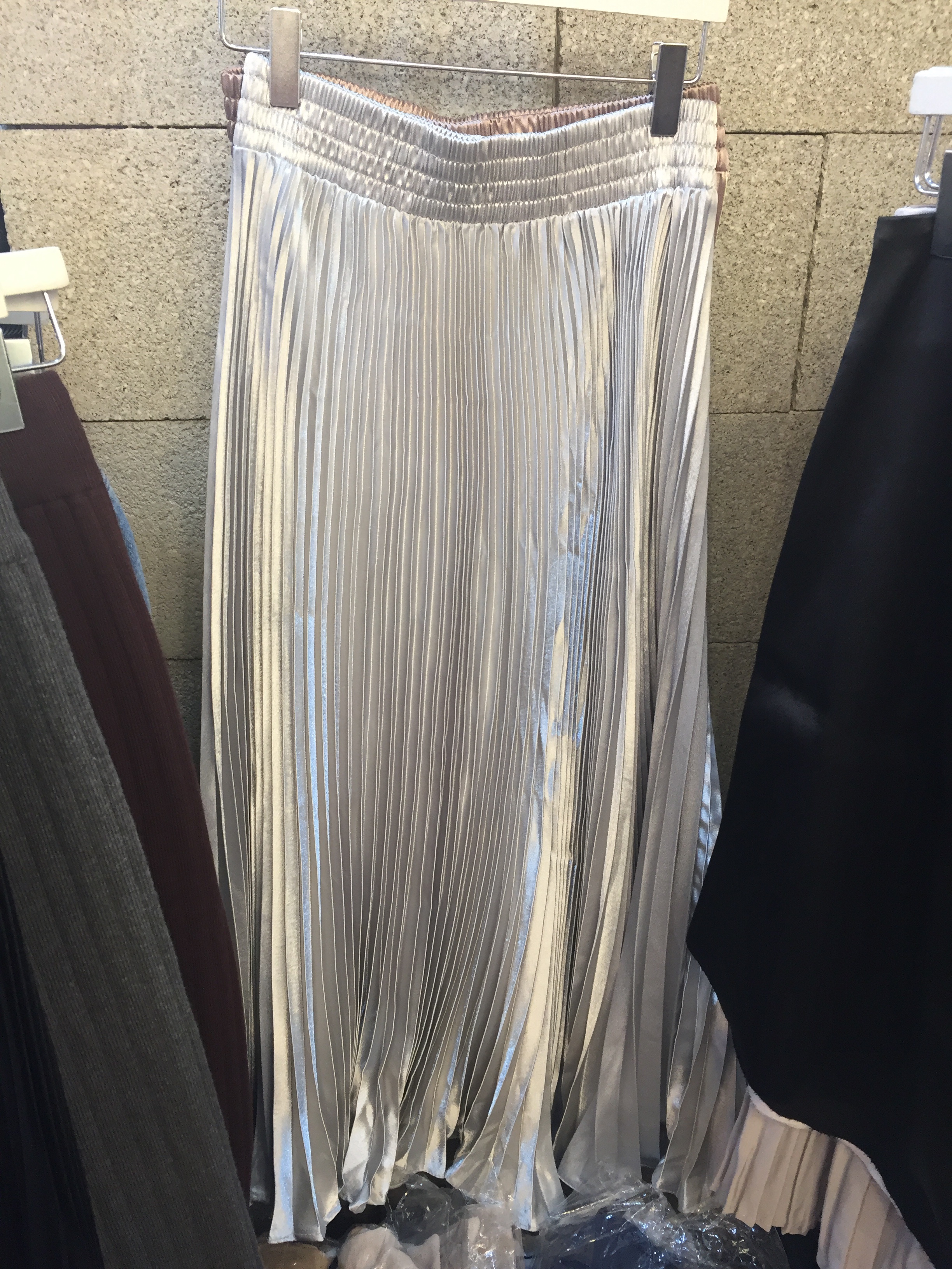 Long-Bending Metal Pleated Skirts Wrinkled Cute Si