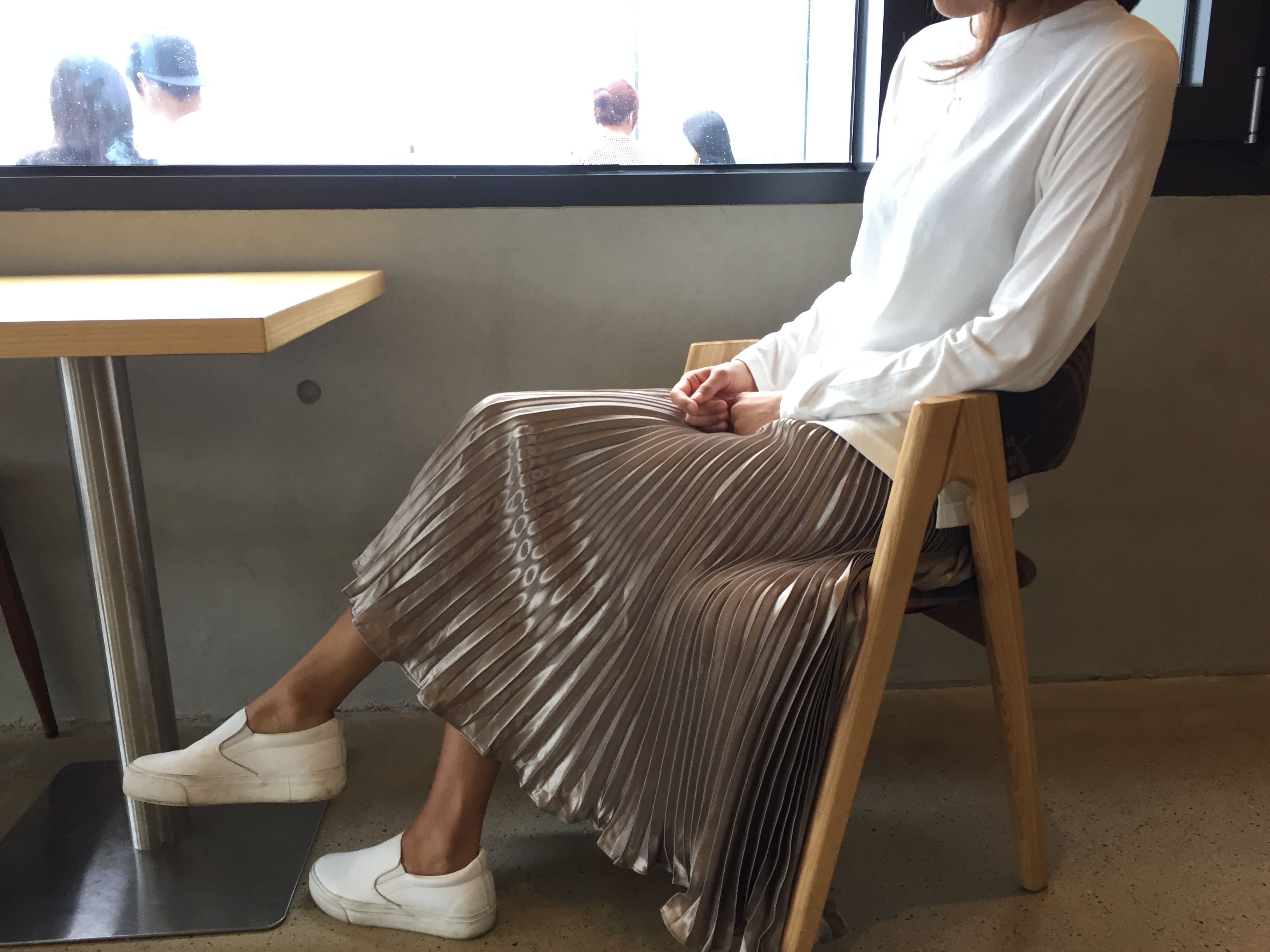 Long-Bending Metal Pleated Skirts Wrinkled Cute Si