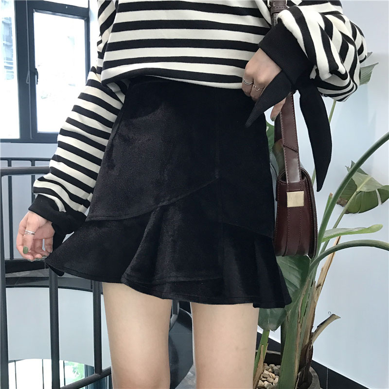 Banitie Fall Skirt Mermaid Mini Skirt Unisex Sweat
