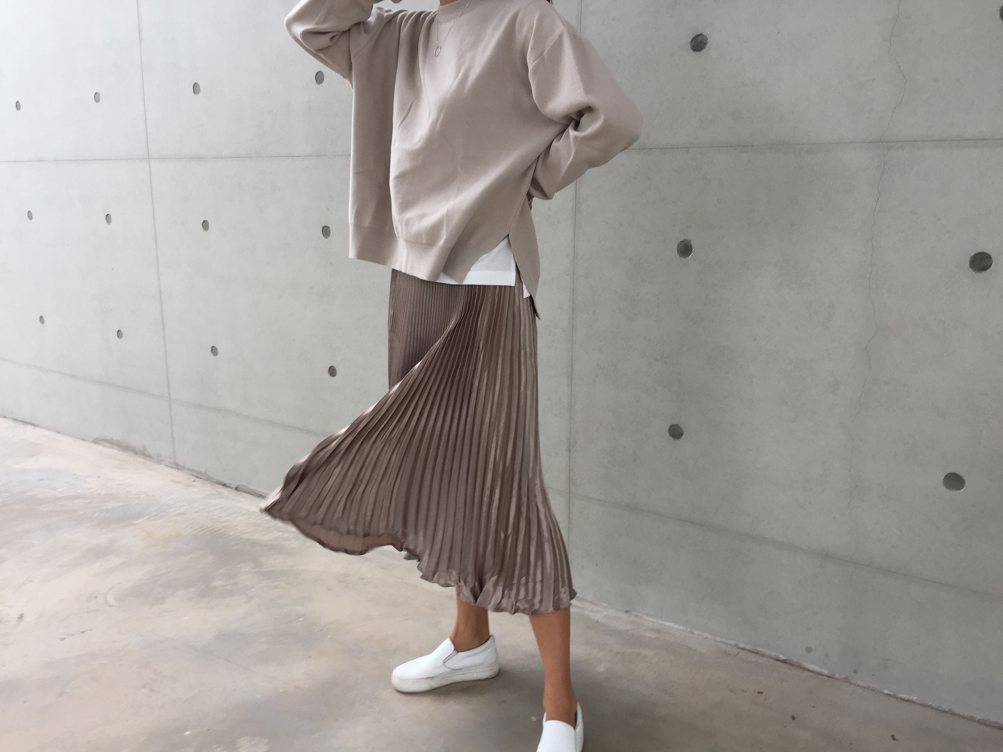 Long-Bending Metal Pleated Skirts Wrinkled Cute Si