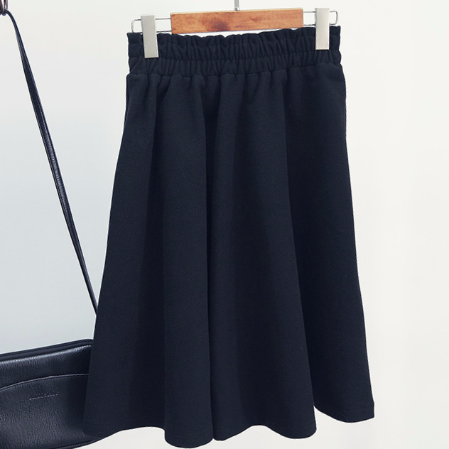 Made jay a line flared banding midi wool skirt aut