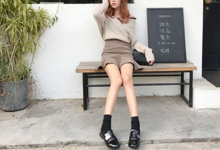 Banitie Fall Skirt Mermaid Mini Skirt Unisex Sweat