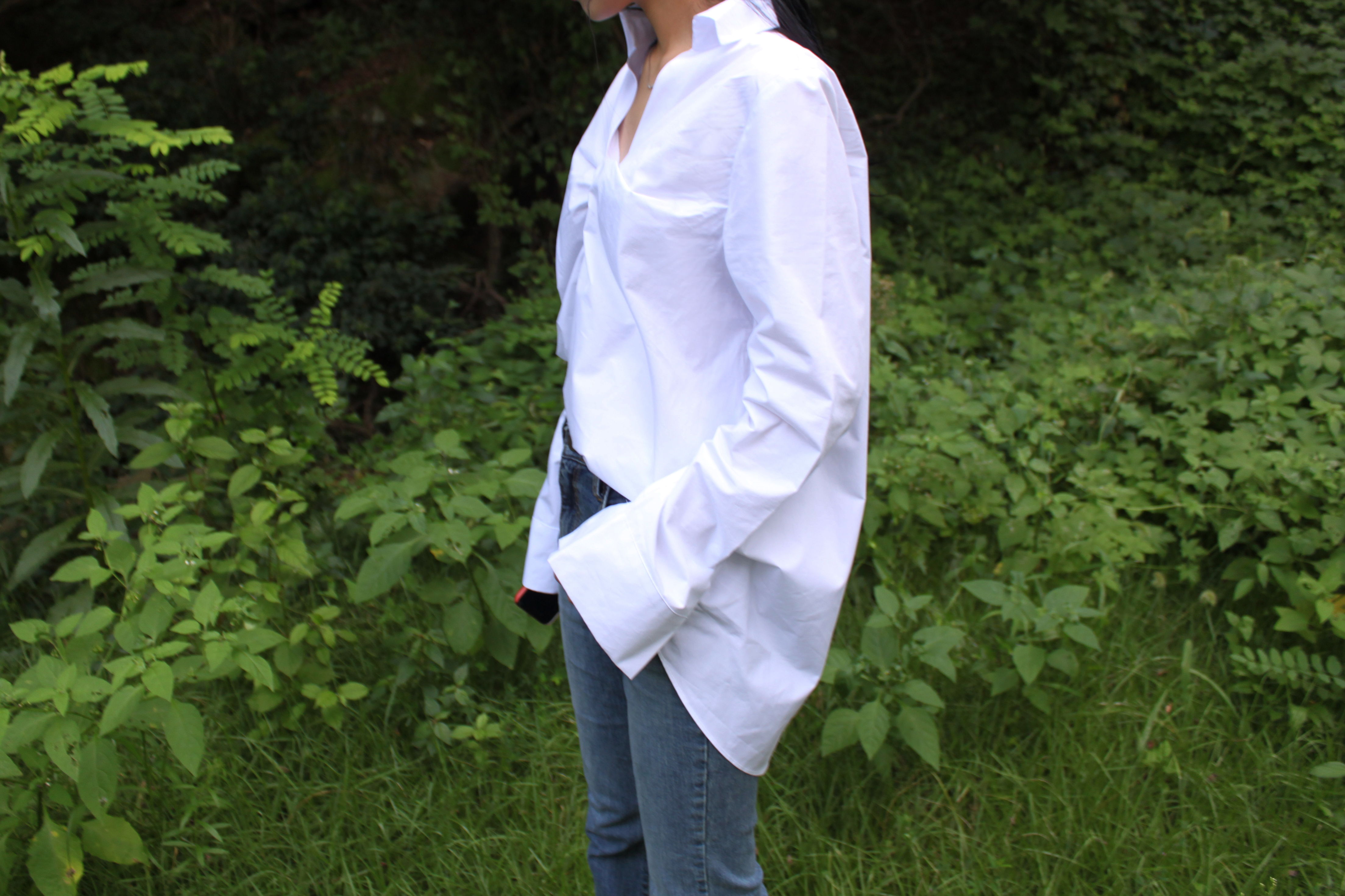 Between green twist shirt loose vivid year-end mee