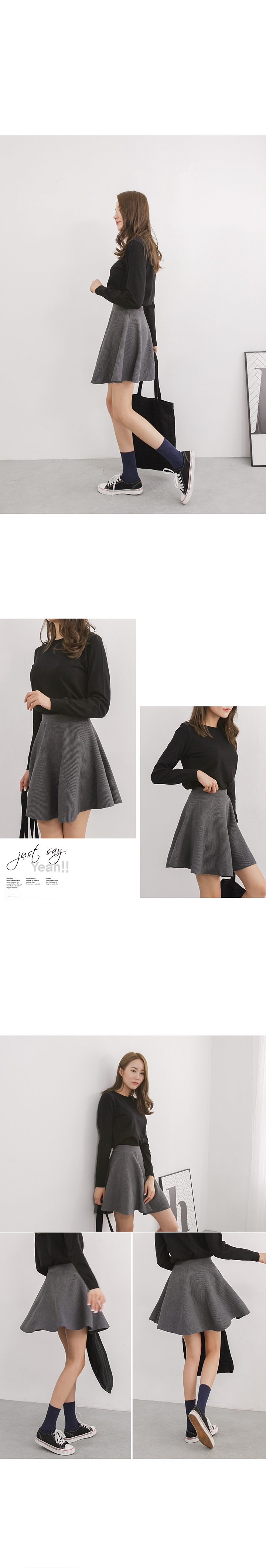 Basic A Line Flare Mini Skirt Short Skirt Office L