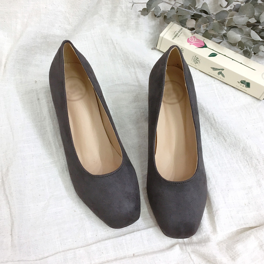 Black Heart Mud ★ Suede Middle Hill Suemu Pumps Ch