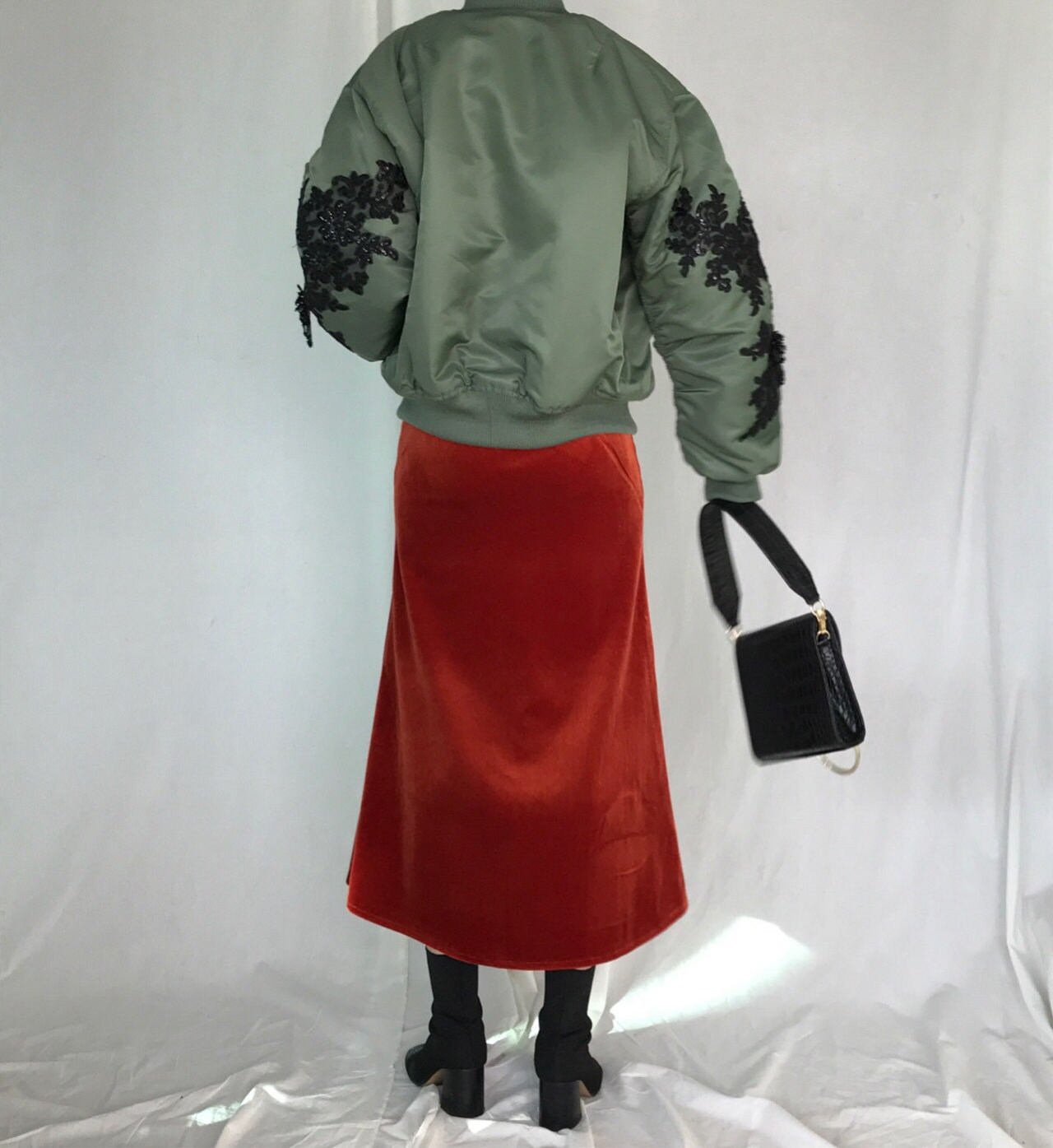 Verzin Velvet Velor Mermaid Long Skirt 4 color Tre