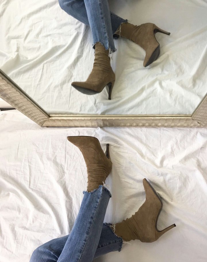 Suede Angle Boots 3color Sachs Span Daily Shoes Sl