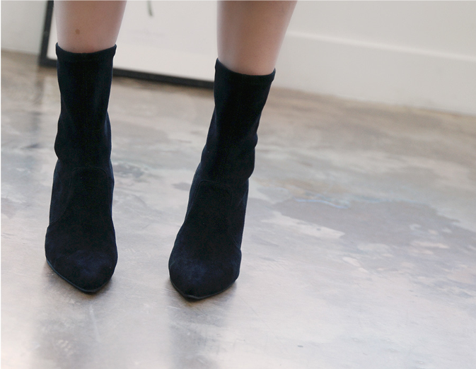 RN-7177 Color Suede Ankle Boots Slim, luxurious lo