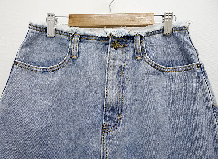 Vintage A-line denim long skirt tidy, stylish cute