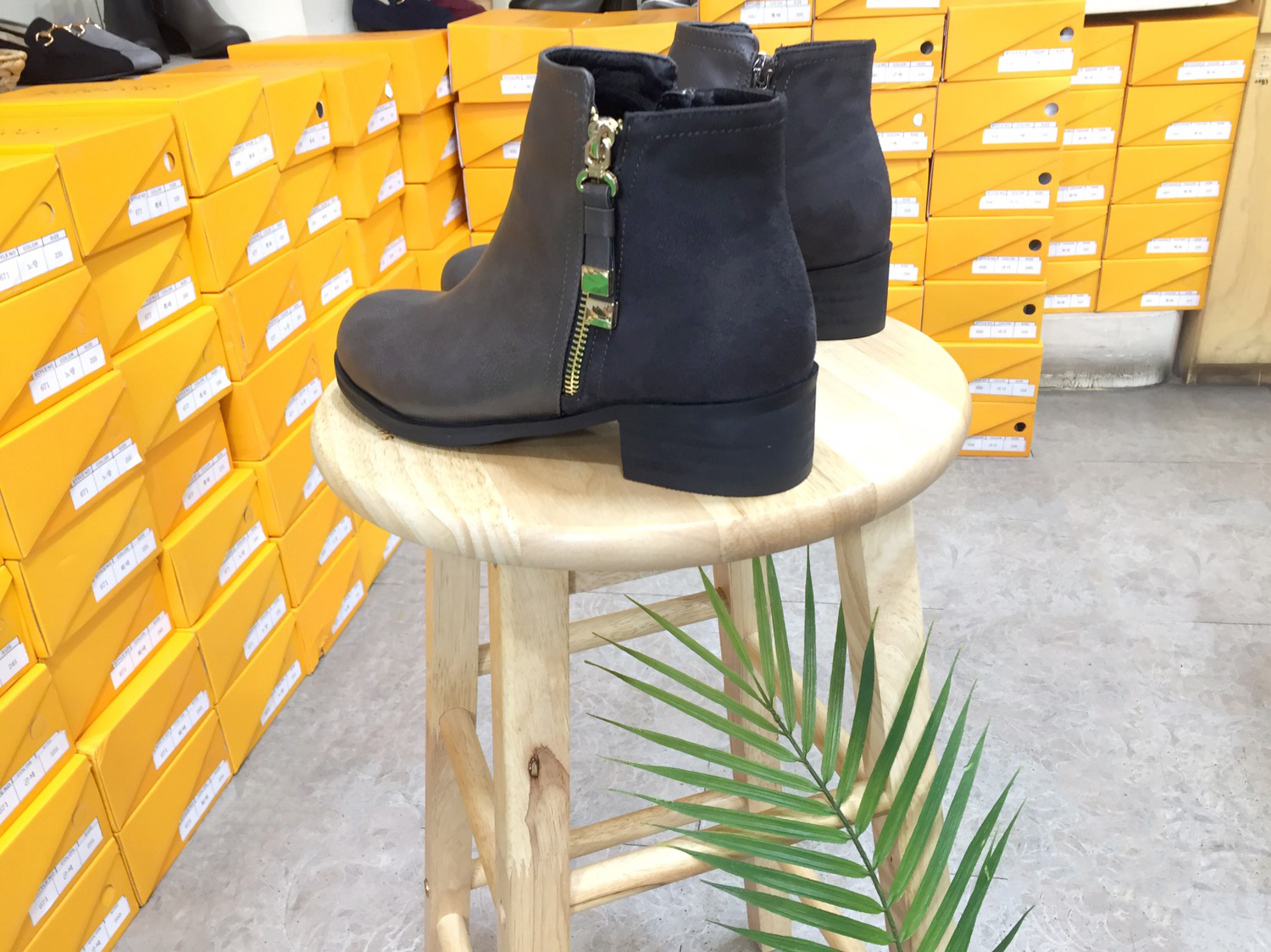 5cm Rats Suede Zipper Decorative Middle Tongue Ank