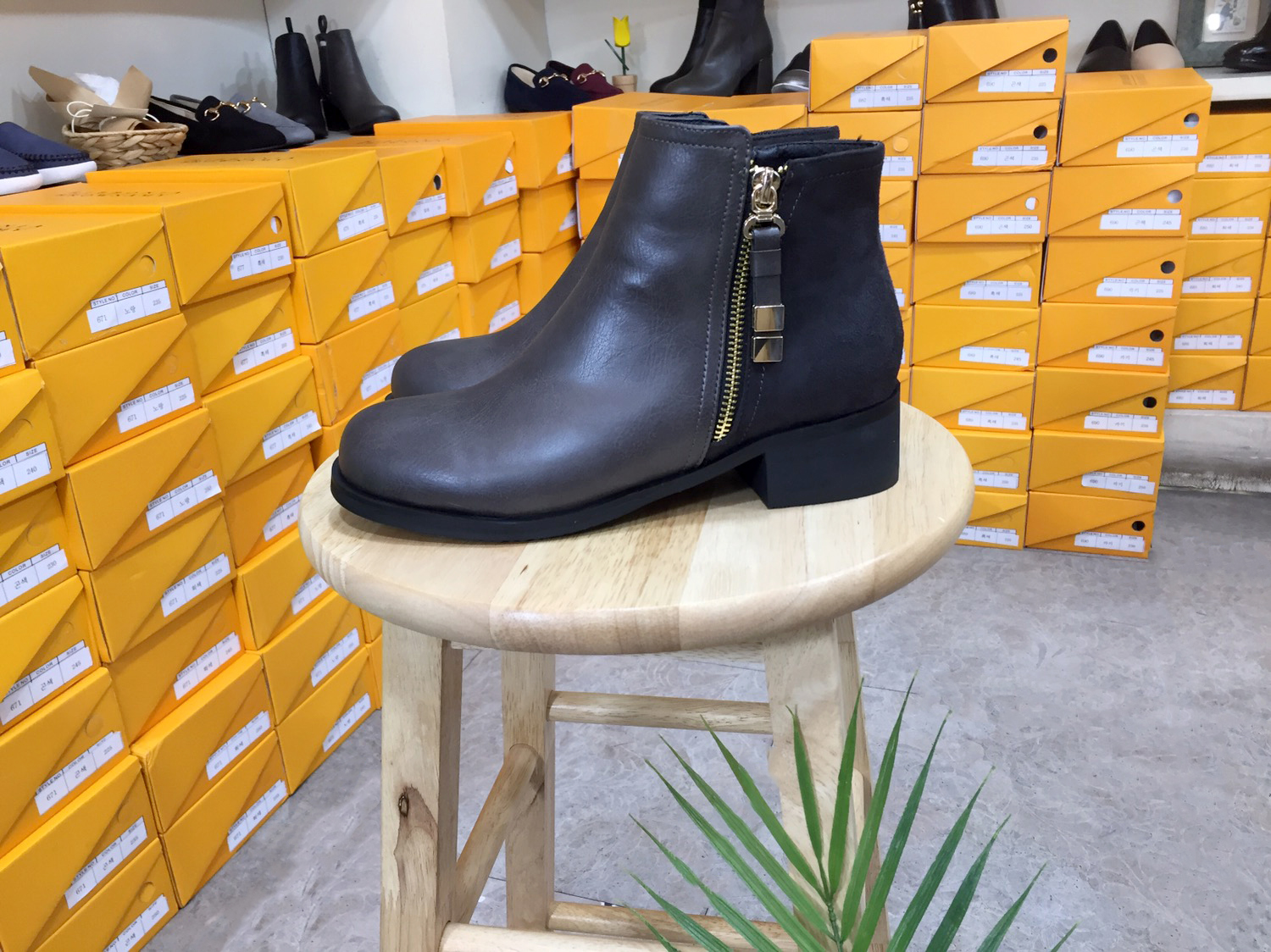 5cm Rats Suede Zipper Decorative Middle Tongue Ank