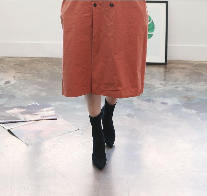 RN-7177 Color Suede Ankle Boots Slim, luxurious lo