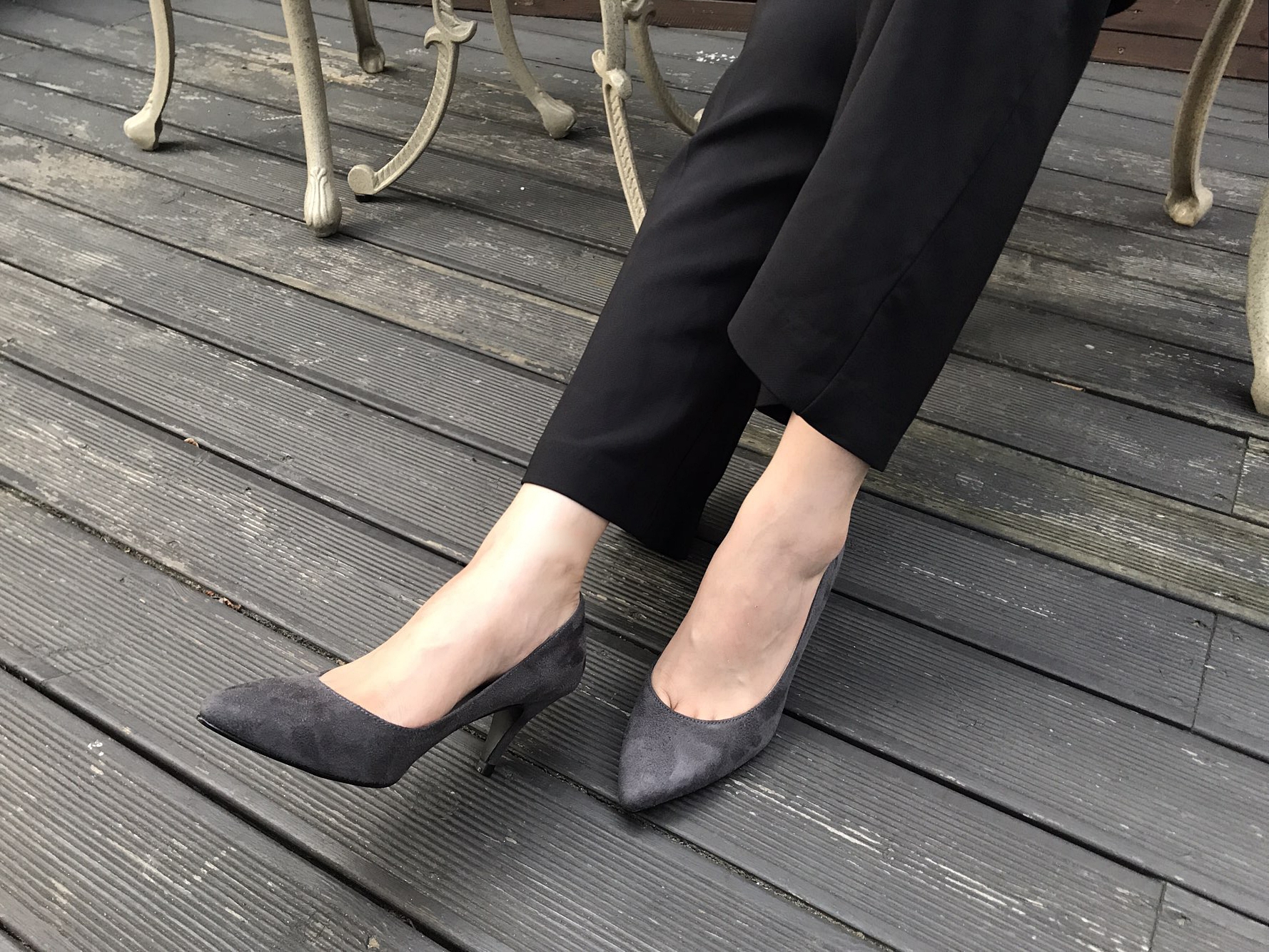 Suede Stiletto Heel Pumps Heel 3cm 5cm 7cm Domesti