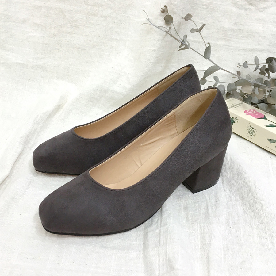Black Heart Mud ★ Suede Middle Hill Suemu Pumps Ch