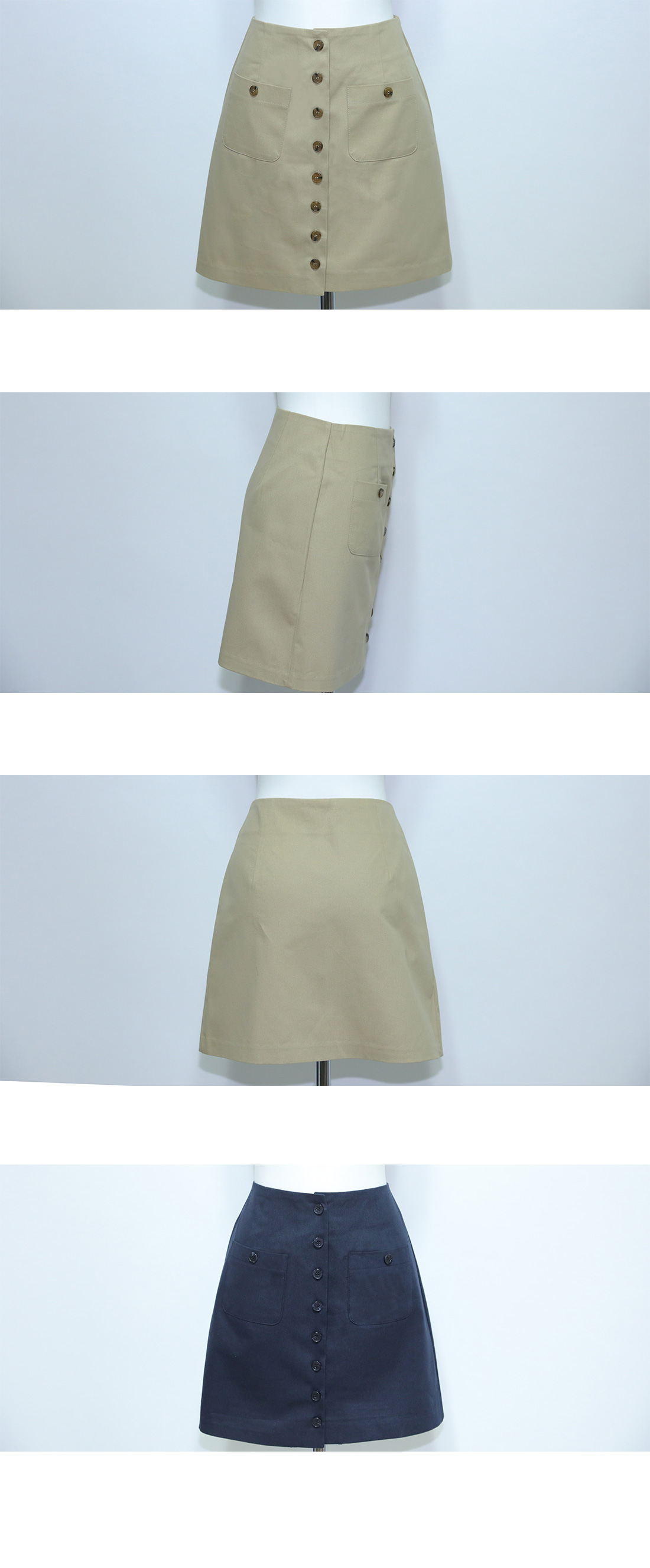Pocket mini skirts 20s Women's girlfriend Look 