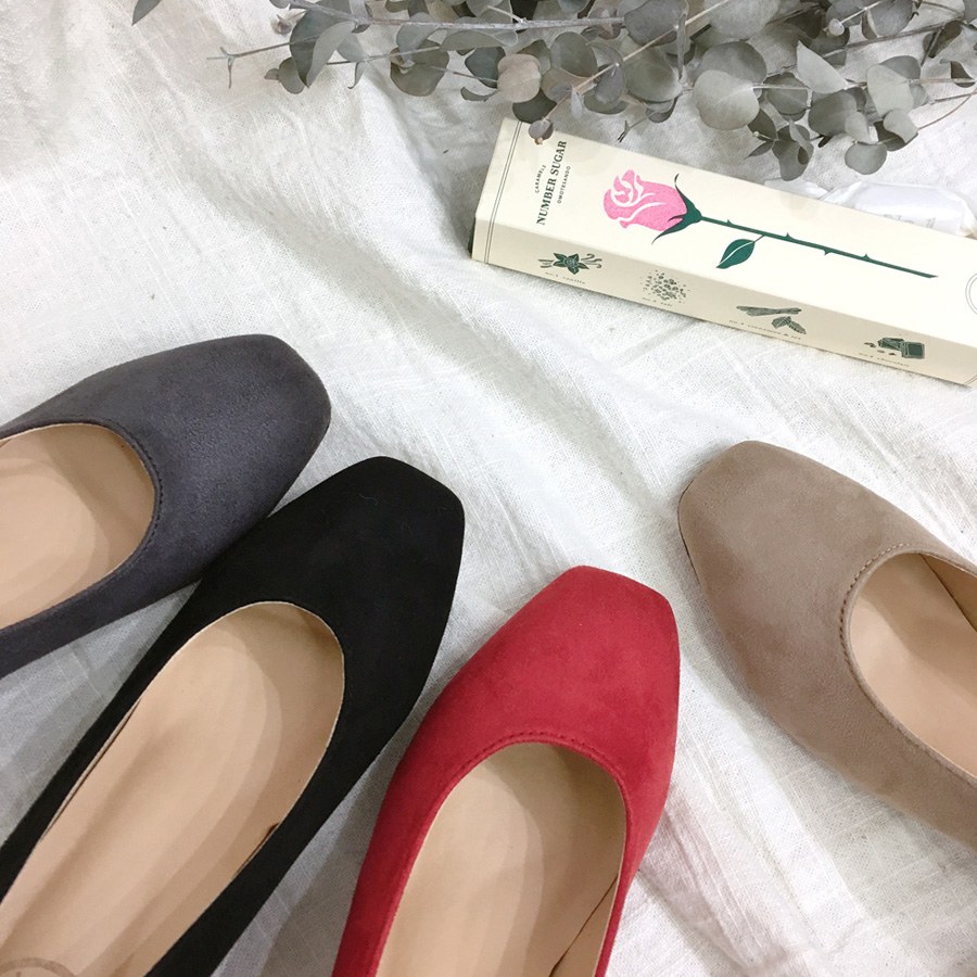 Black Heart Mud ★ Suede Middle Hill Suemu Pumps Ch