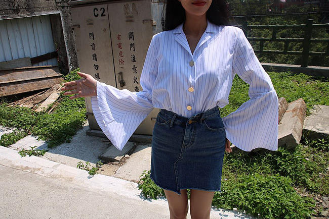 Denim Skirt Uncut Denim Skirt Cutting Damage Minic