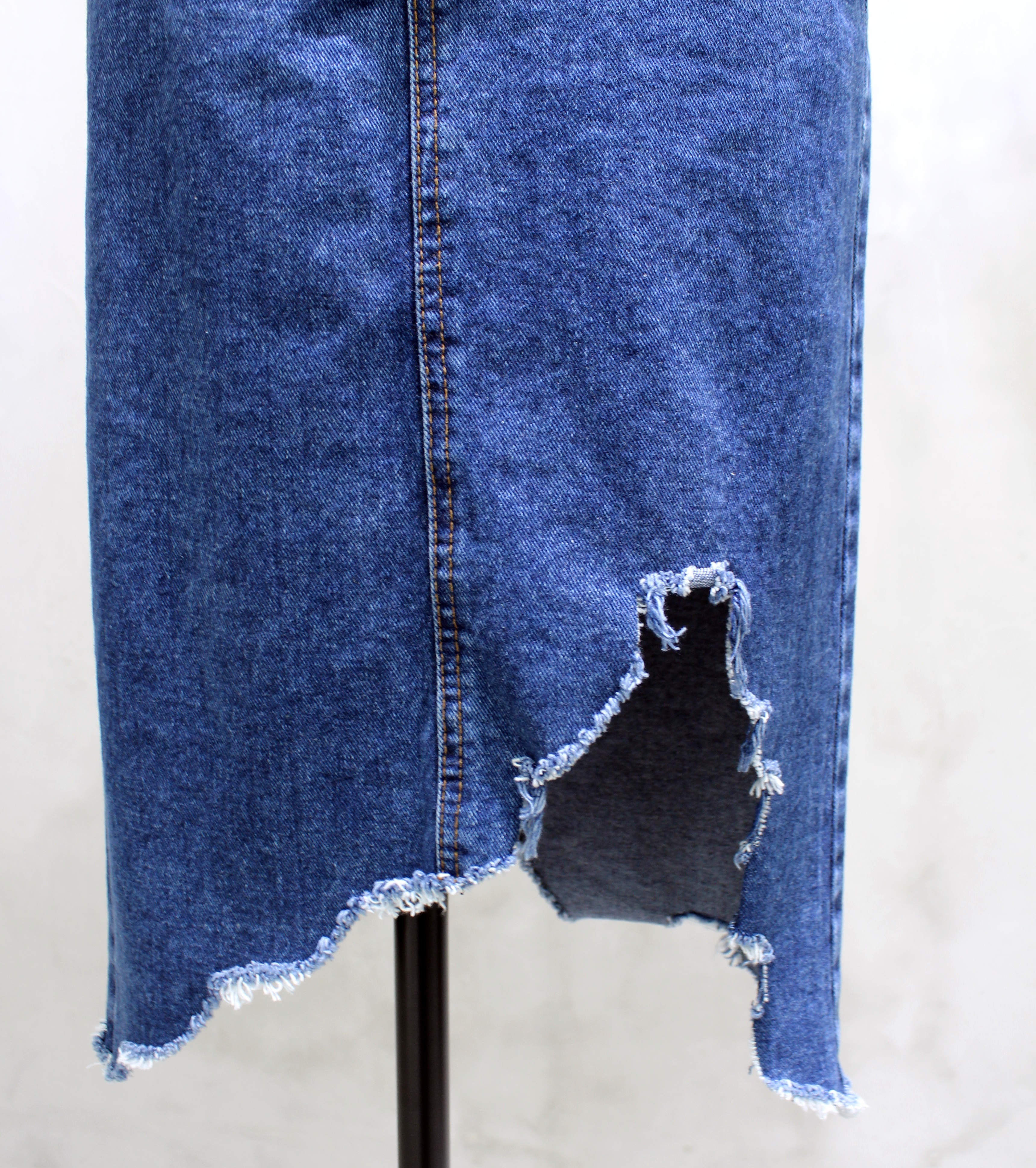 Denim Skirt Untrimmed leggings Denim Long skirt Ch