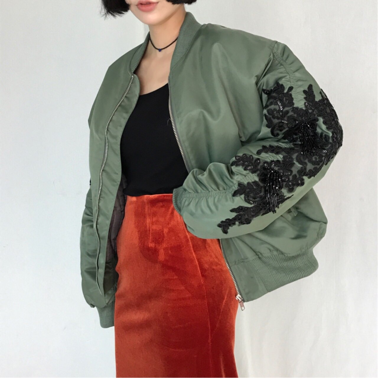 Verzin Velvet Velor Mermaid Long Skirt 4 color Tre