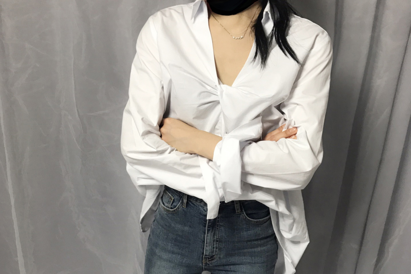 Between green twist shirt loose vivid year-end mee