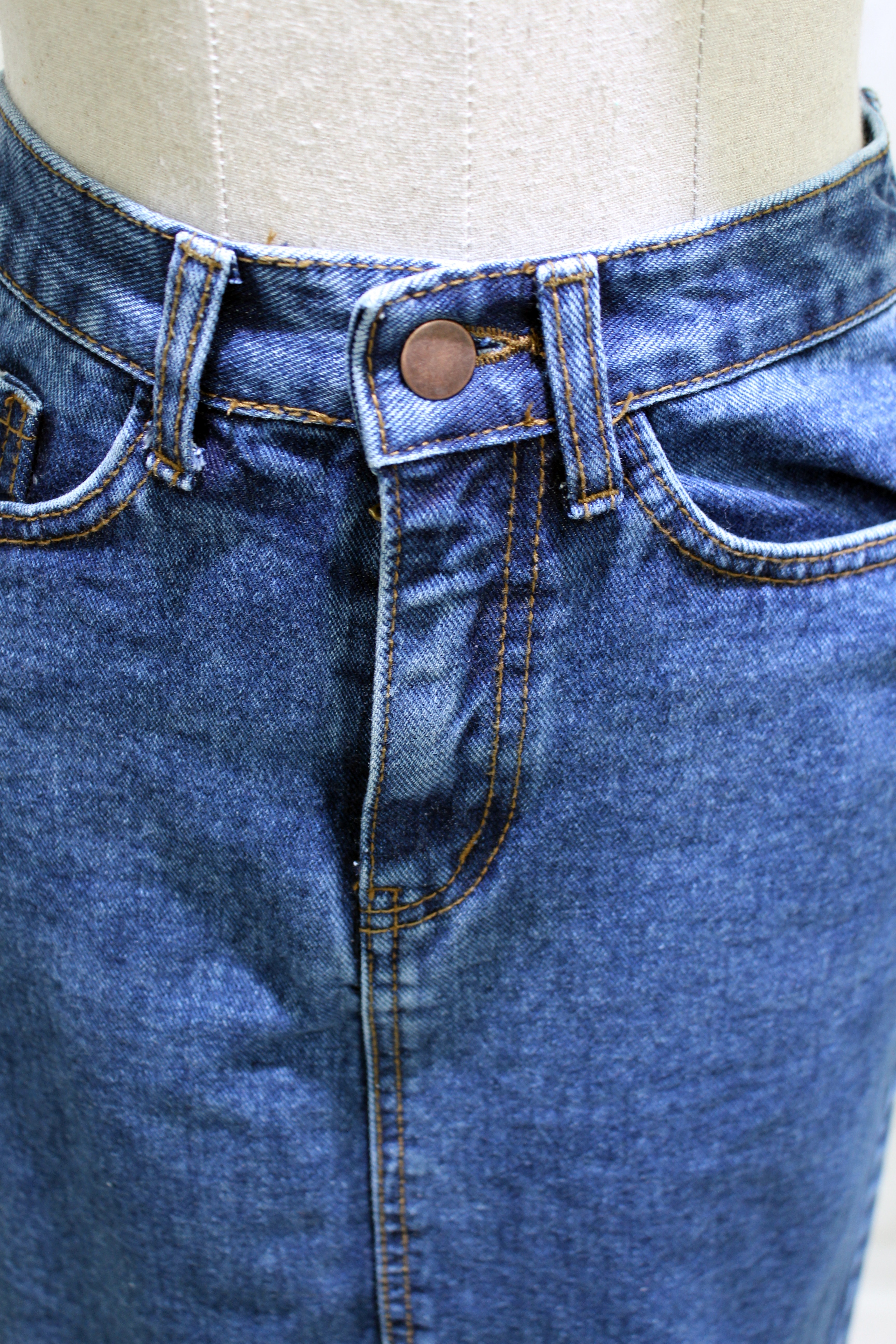 Denim Skirt Untrimmed leggings Denim Long skirt Ch